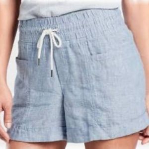 Athleta Cabo Linen Chambray Womens Shorts